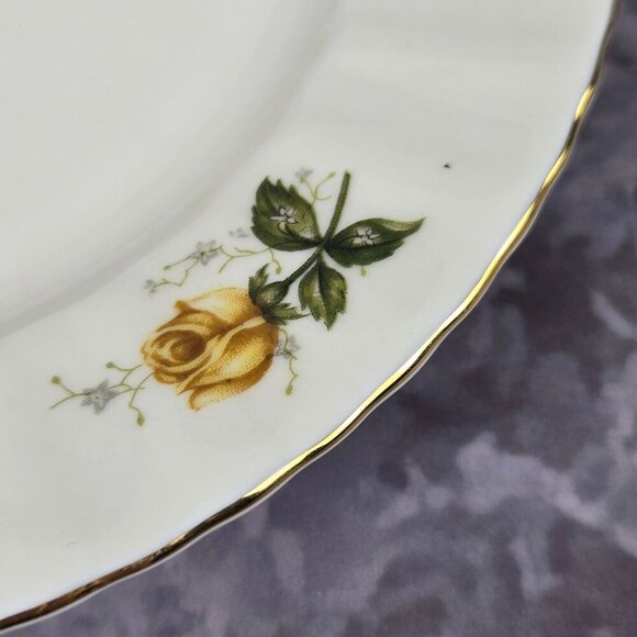 Royal China Seltmann Weiden Bavaria Yellow Rose 3 Pc Set Cup Saucer Bread Plate - Picture 5 of 16